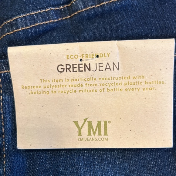 YMI - NWT High Rise Ankle Green Jean / 0 - Picture 12 of 15